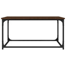 vidaXL barna tölgyszínű szerelt fa és vas dohányzóasztal 80x50x40 cm