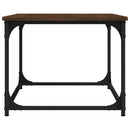 vidaXL barna tölgyszínű szerelt fa és vas dohányzóasztal 80x50x40 cm