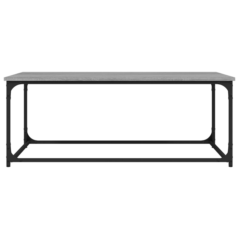 vidaXL szürke sonoma szerelt fa és vas dohányzóasztal 102 x 50 x 40 cm