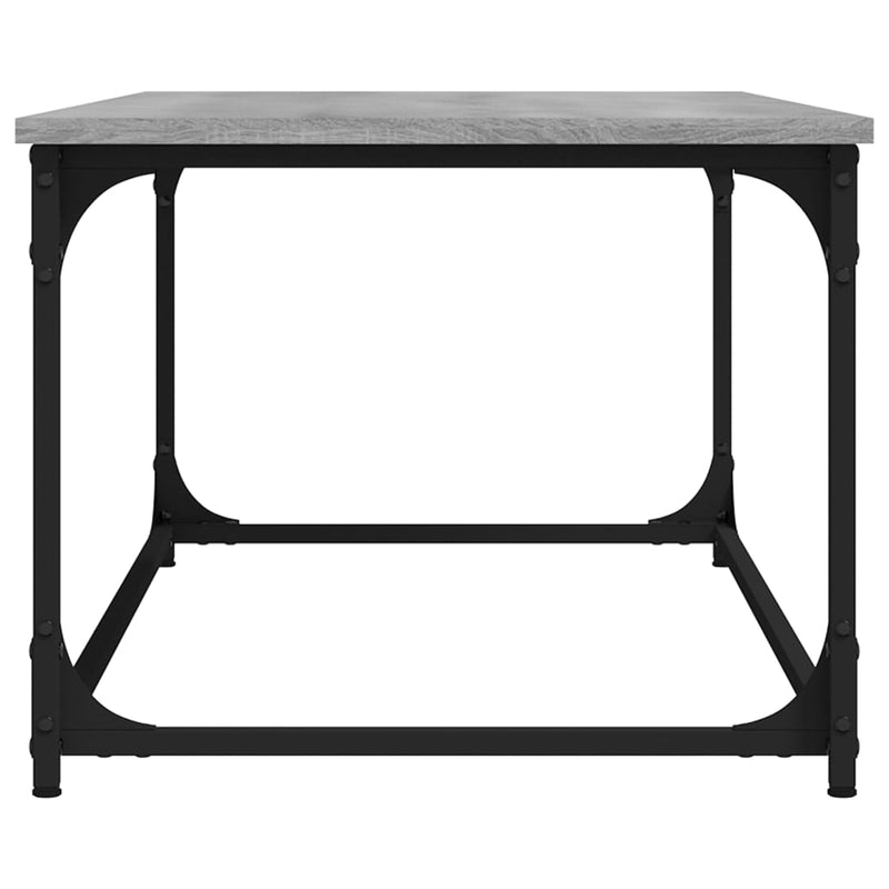 vidaXL szürke sonoma szerelt fa és vas dohányzóasztal 102 x 50 x 40 cm