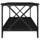 vidaXL fekete szerelt fa dohányzóasztal 100 x 50 x 45 cm