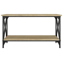 vidaXL sonoma tölgy színű szerelt fa és vas dohányzóasztal 80x45x45 cm