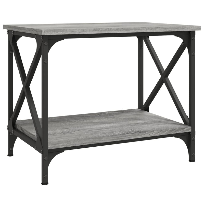 vidaXL szürke sonoma színű szerelt fa kisasztal 55x38x45 cm