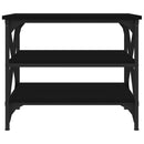 vidaXL fekete színű szerelt fa kisasztal 55 x 38 x 45 cm