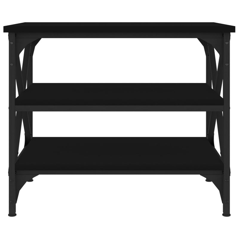 vidaXL fekete színű szerelt fa kisasztal 55 x 38 x 45 cm