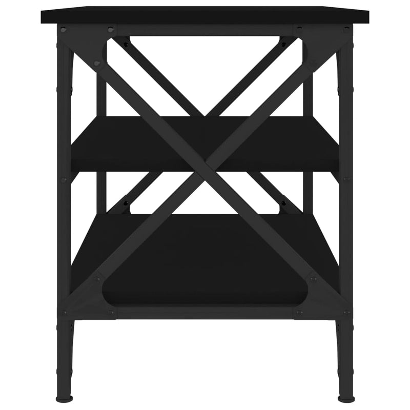 vidaXL fekete színű szerelt fa kisasztal 55 x 38 x 45 cm