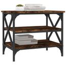 vidaXL füstös tölgy színű szerelt fa kisasztal 55x38x45 cm