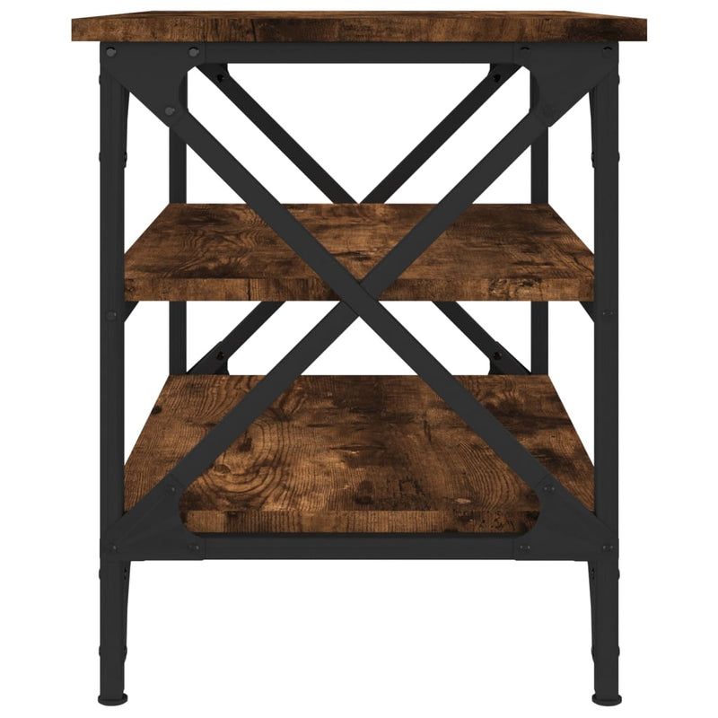 vidaXL füstös tölgy színű szerelt fa kisasztal 55x38x45 cm