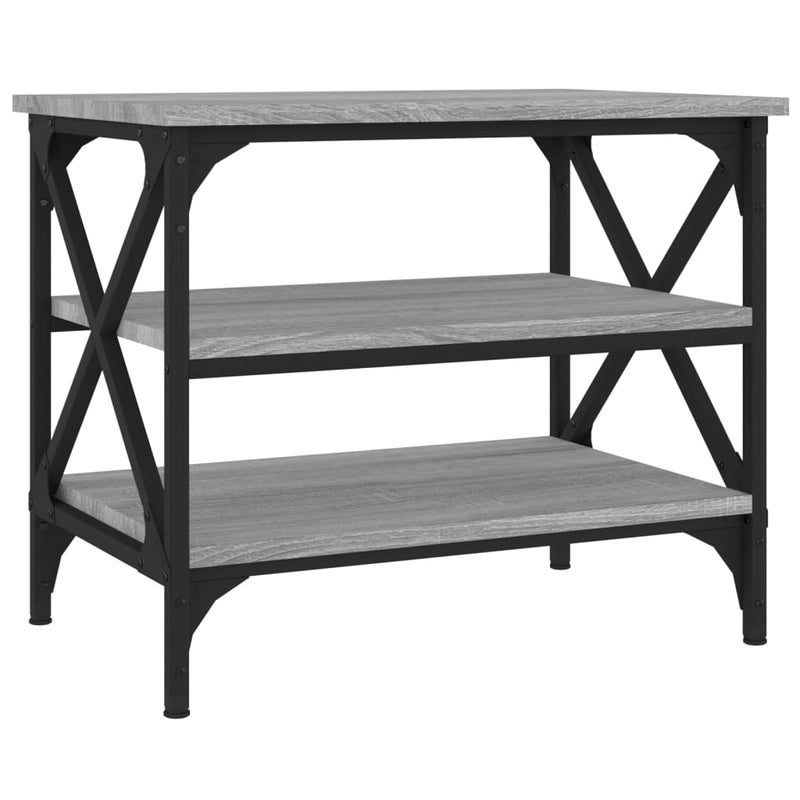 vidaXL szürke sonoma színű szerelt fa kisasztal 55x38x45 cm