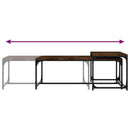 vidaXL 2 db füstös tölgy színű szerelt fa dohányzóasztal