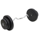 vidaXL hajlított súlyzórúd súlytárcsákkal 60 kg