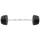 vidaXL hajlított súlyzórúd súlytárcsákkal 90 kg