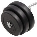 vidaXL hajlított súlyzórúd súlytárcsákkal 90 kg