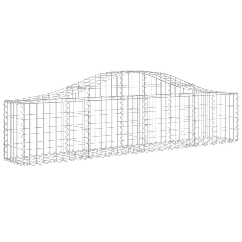 vidaXL 3 db íves horganyzott vas gabion kosár 200x30x40/60 cm