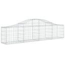 vidaXL 4 db íves horganyzott vas gabion kosár 200x30x40/60 cm