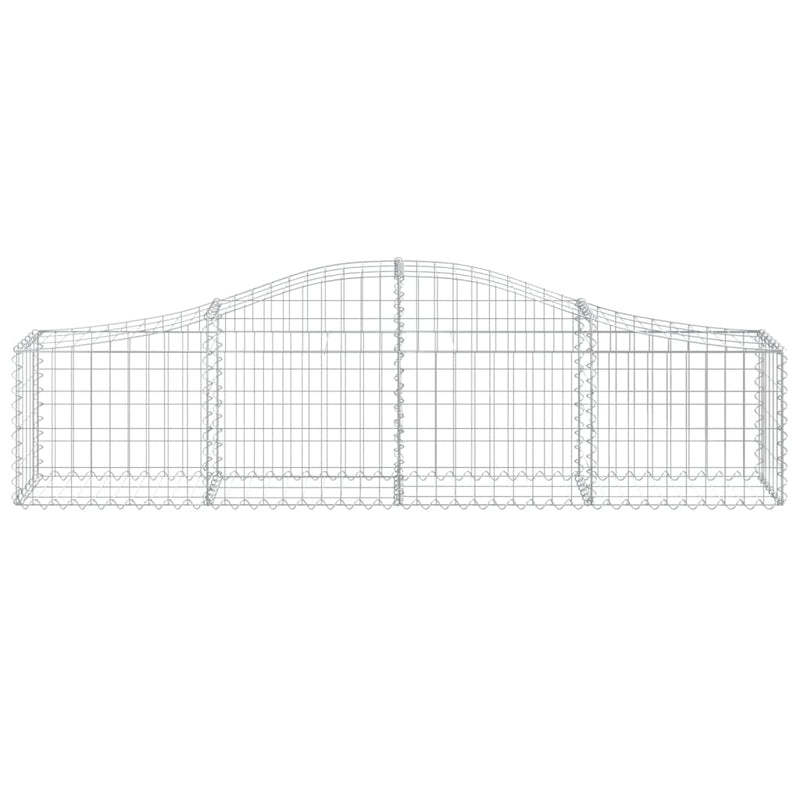 vidaXL 4 db íves horganyzott vas gabion kosár 200x30x40/60 cm