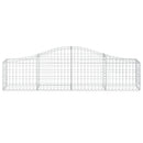 vidaXL 5 db íves horganyzott vas gabion kosár 200x30x40/60 cm