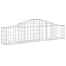vidaXL 6 db íves horganyzott vas gabion kosár 200x30x40/60 cm