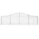 vidaXL 6 db íves horganyzott vas gabion kosár 200x30x40/60 cm