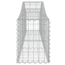vidaXL 6 db íves horganyzott vas gabion kosár 200x30x40/60 cm