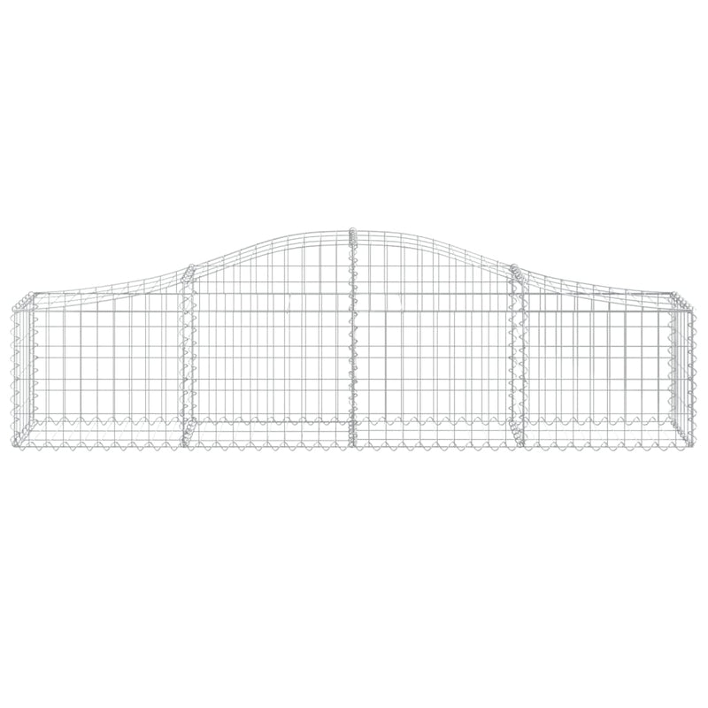 vidaXL 9 db íves horganyzott vas gabion kosár 200x30x40/60 cm