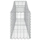 vidaXL 9 db íves horganyzott vas gabion kosár 200x30x40/60 cm