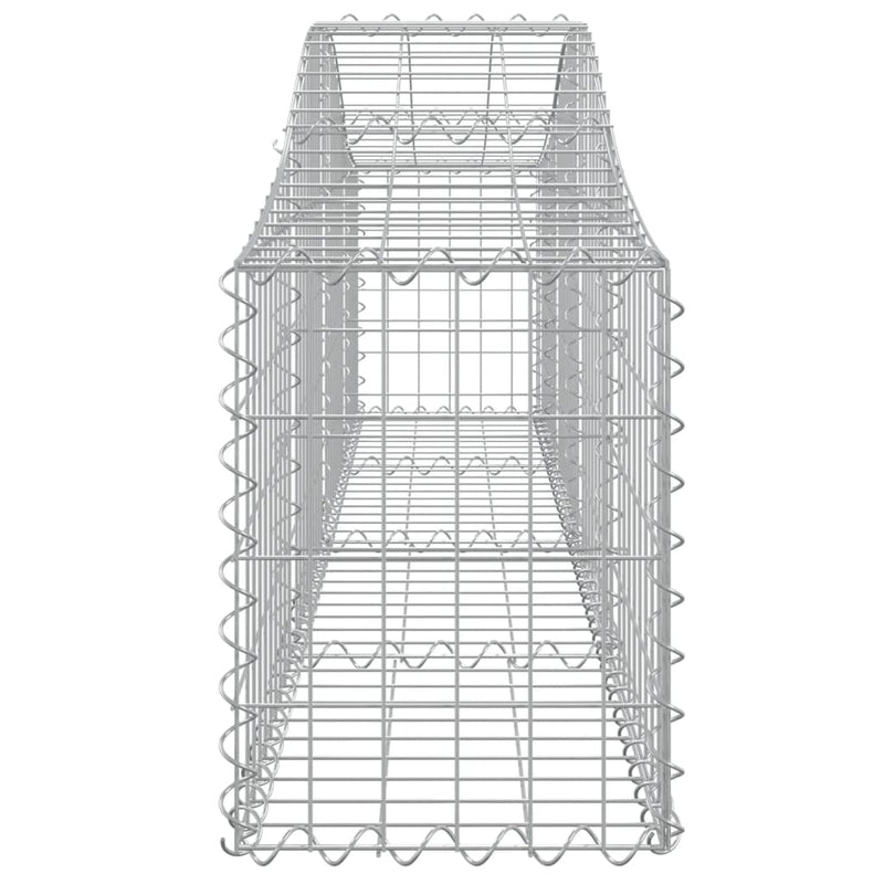 vidaXL 9 db íves horganyzott vas gabion kosár 200x30x40/60 cm