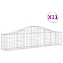 vidaXL 11 db íves horganyzott vas gabion kosár 200x30x40/60 cm
