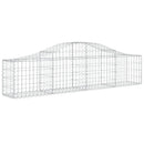 vidaXL 12 db íves horganyzott vas gabion kosár 200x30x40/60 cm
