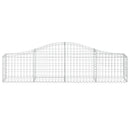 vidaXL 12 db íves horganyzott vas gabion kosár 200x30x40/60 cm