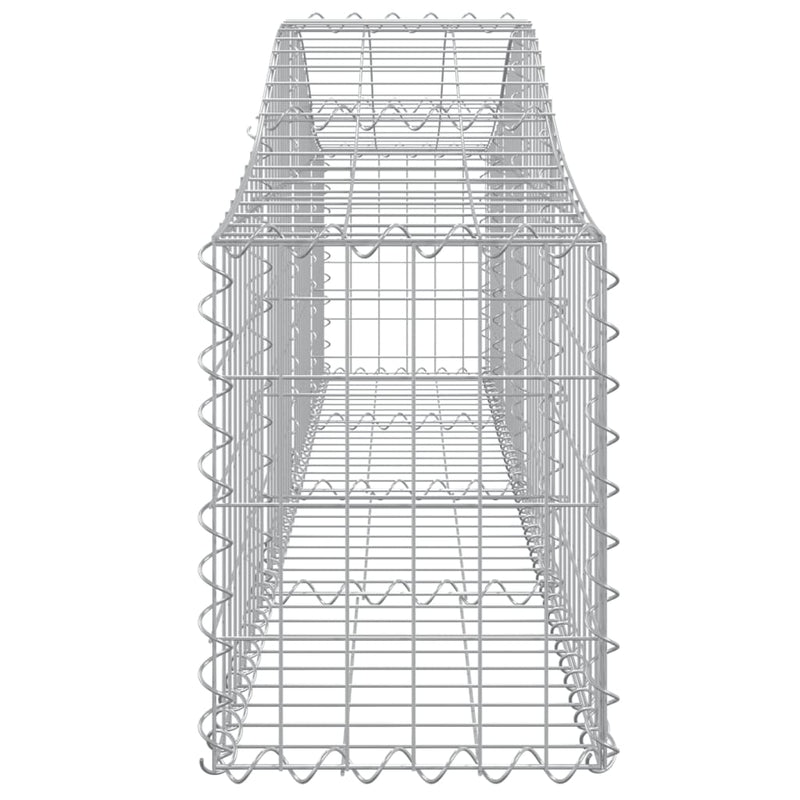 vidaXL 12 db íves horganyzott vas gabion kosár 200x30x40/60 cm