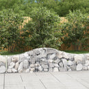vidaXL 12 db íves horganyzott vas gabion kosár 200x30x40/60 cm