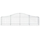 vidaXL 14 db íves horganyzott vas gabion kosár 200x30x40/60 cm