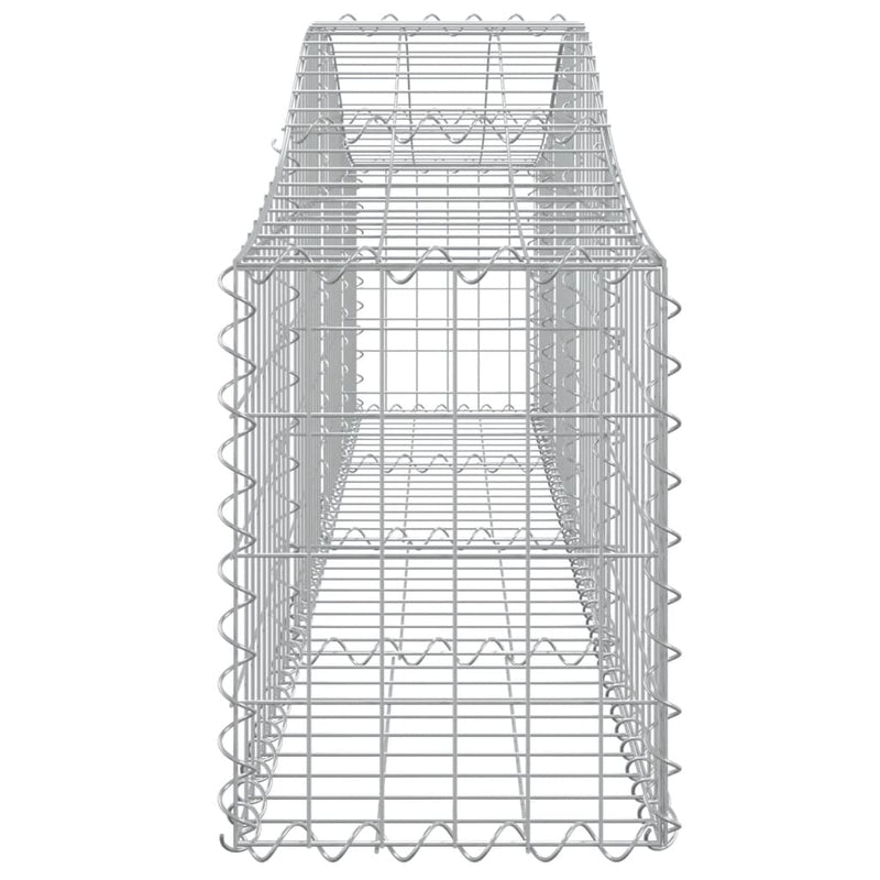 vidaXL 14 db íves horganyzott vas gabion kosár 200x30x40/60 cm