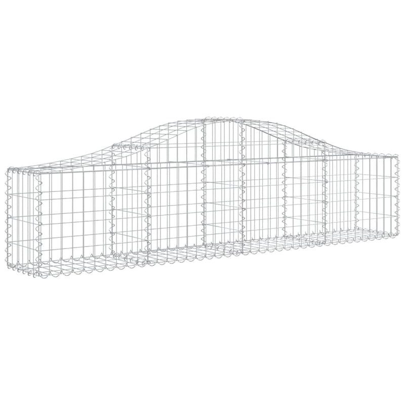vidaXL 18 db íves horganyzott vas gabion kosár 200x30x40/60 cm
