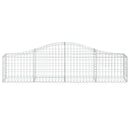 vidaXL 18 db íves horganyzott vas gabion kosár 200x30x40/60 cm