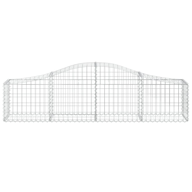 vidaXL 18 db íves horganyzott vas gabion kosár 200x30x40/60 cm