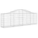 vidaXL 2 db íves horganyzott vas gabion kosár 200x30x60/80 cm