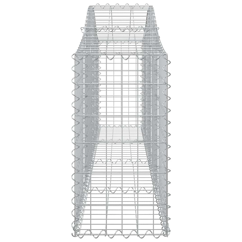 vidaXL 2 db íves horganyzott vas gabion kosár 200x30x60/80 cm