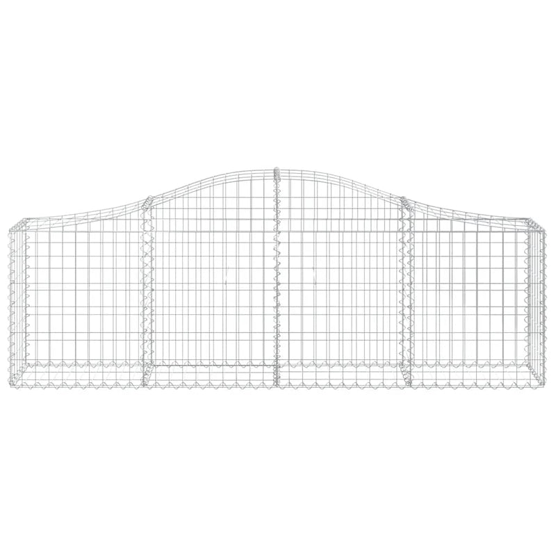 vidaXL 3 db íves horganyzott vas gabion kosár 200x30x60/80 cm