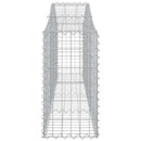 vidaXL 3 db íves horganyzott vas gabion kosár 200x30x60/80 cm