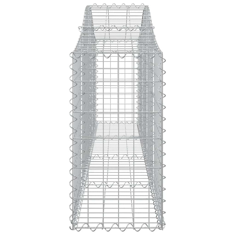 vidaXL 3 db íves horganyzott vas gabion kosár 200x30x60/80 cm