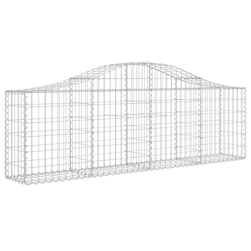 vidaXL 4 db íves horganyzott vas gabion kosár 200x30x60/80 cm