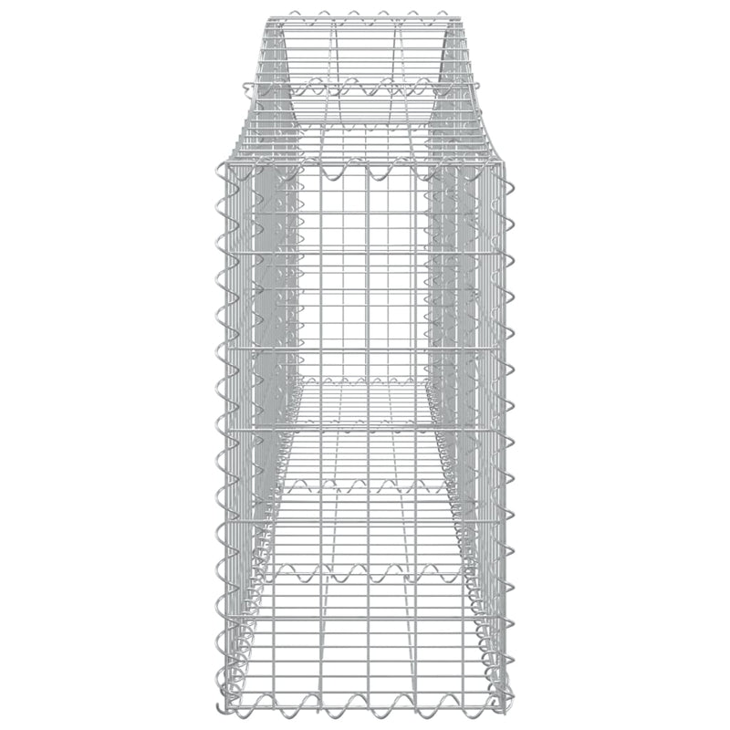 vidaXL 4 db íves horganyzott vas gabion kosár 200x30x60/80 cm
