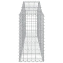 vidaXL 8 db íves horganyzott vas gabion kosár 200x30x60/80 cm