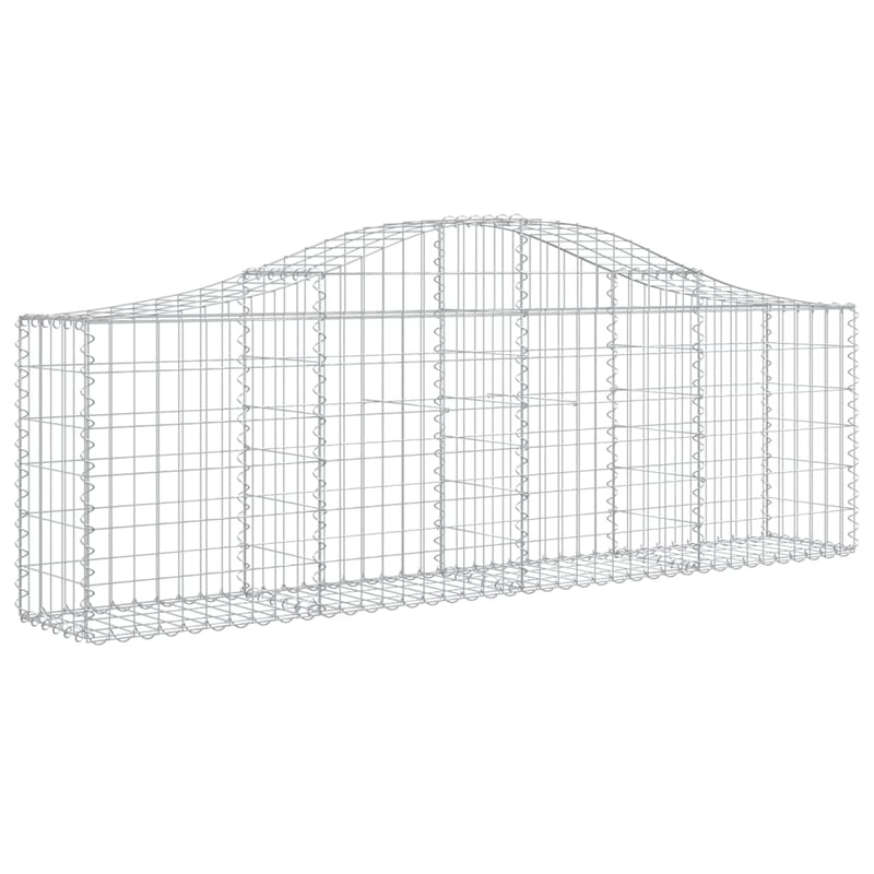 vidaXL 11 db íves horganyzott vas gabion kosár 200x30x60/80 cm