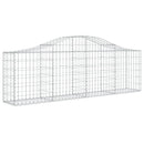 vidaXL 12 db íves horganyzott vas gabion kosár 200x30x60/80 cm