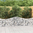 vidaXL 12 db íves horganyzott vas gabion kosár 200x30x60/80 cm