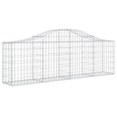 vidaXL 13 db íves horganyzott vas gabion kosár 200x30x60/80 cm