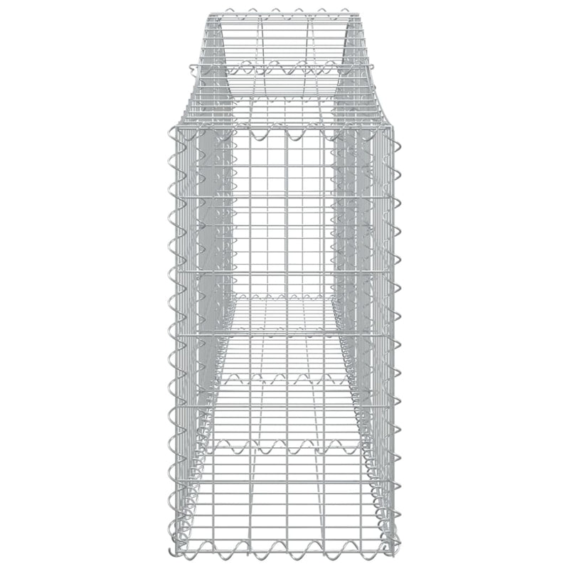 vidaXL 13 db íves horganyzott vas gabion kosár 200x30x60/80 cm